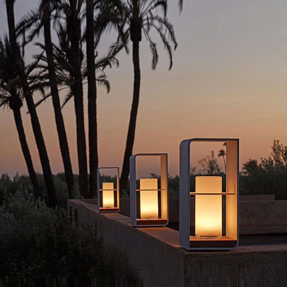 Ray Außenstehleuchte Minimalistisch Quadrat LED  Metall Garten Flur