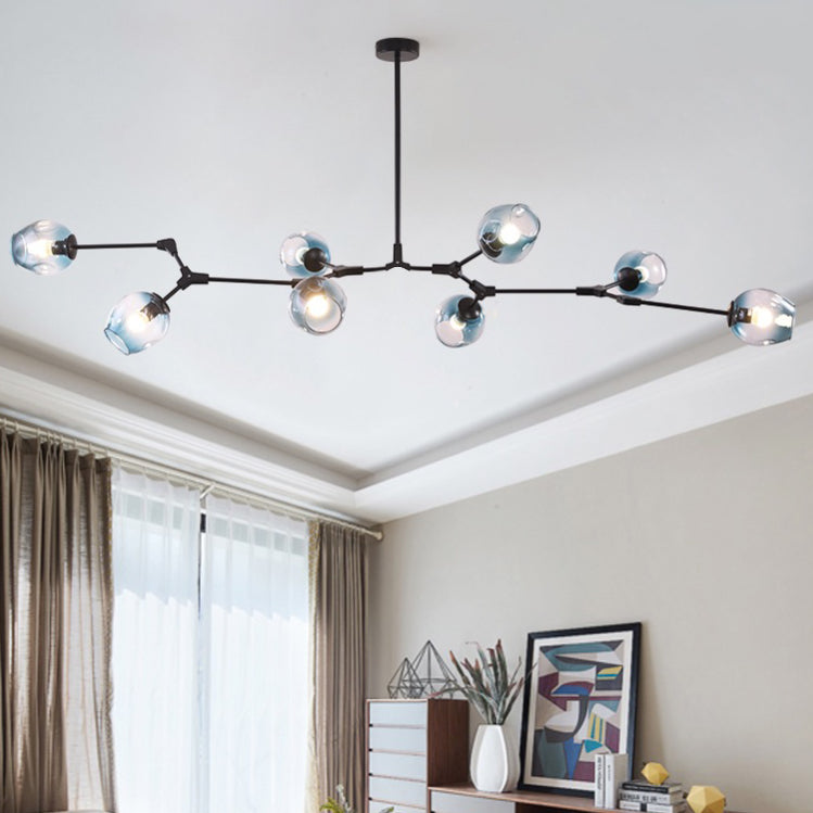 Valentina Pendelleuchte Schwarze/Gold Wohnzimmer/Schlafzimmer Metall/Glas