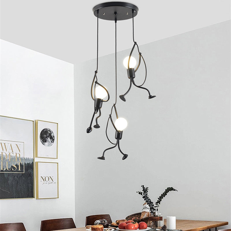 Silva Retro Modern LED Pendelleuchte Schwarz/Weiß, Esstisch