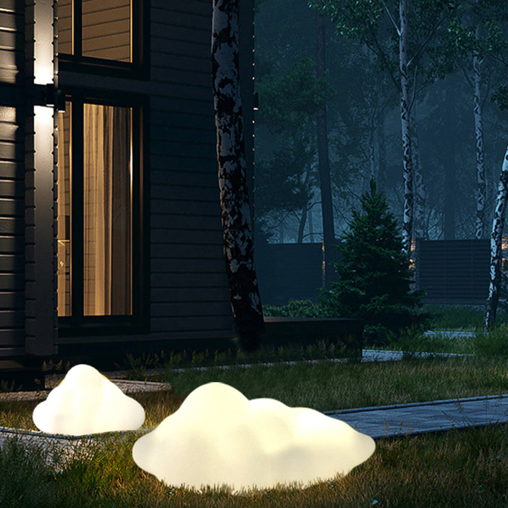 Aria Design Wolke LED Außenleuchte Weiß Garten Acryl Wiederaufladbar 30CM/55CM/60CM/90CM/120CM/180CM Lang