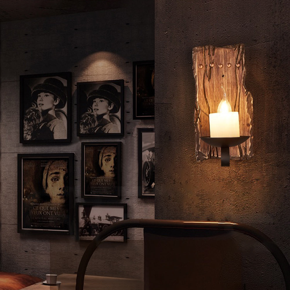 Epoch Moderne LED Wandleuchte Holz/Metall Wohnzimmer/schlafzimmer