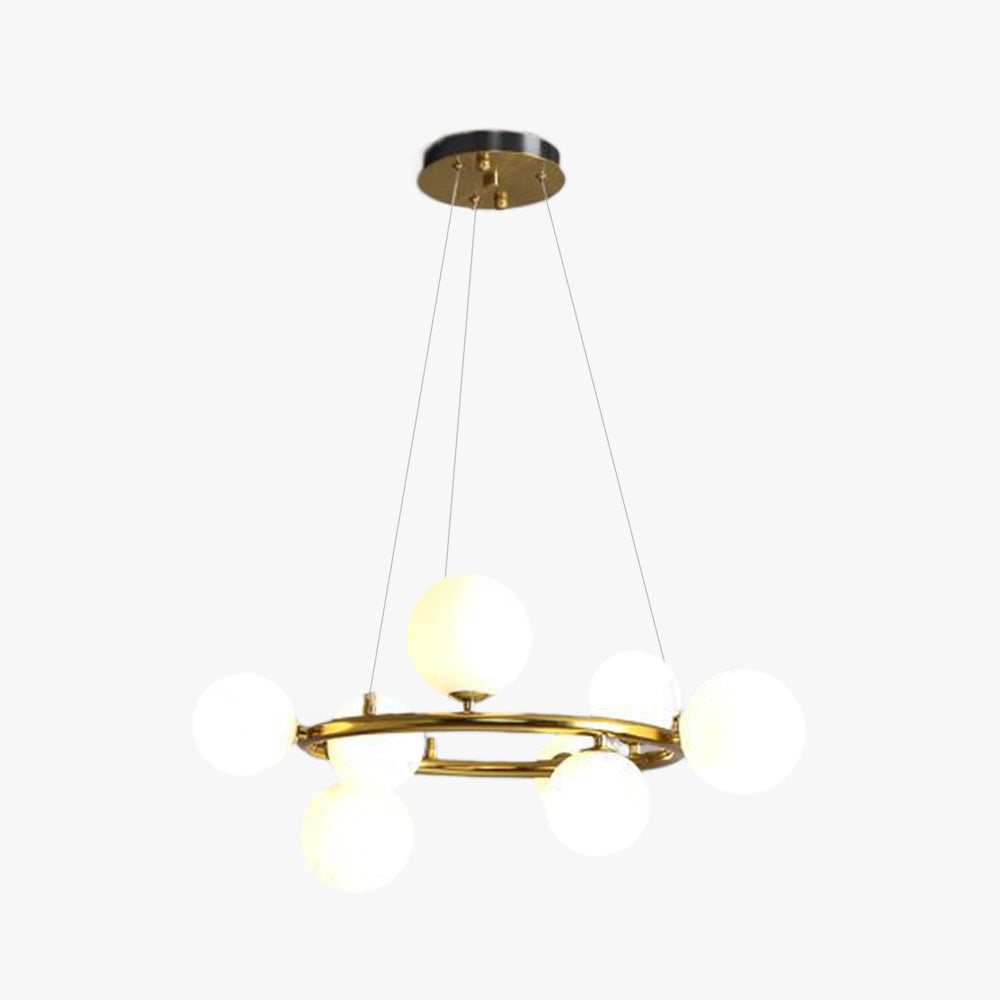 Valentina Modern Glaskugel LED Kronleuchter Gold/Schwarz Esstisch/Wohnzimmer Metall mit 3 größrn