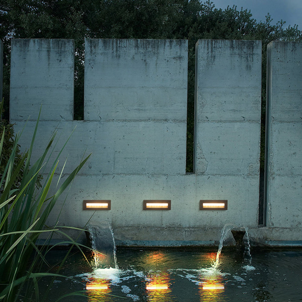 Ray Modern LED Rechteckig Außenwandleuchte Metall Acryl Garten Flur