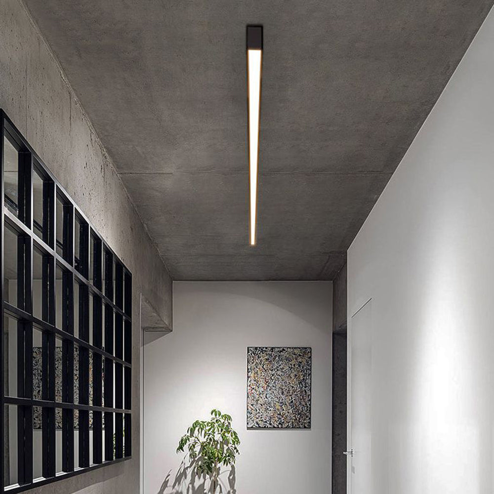 Edge Modern Linear LED Deckenleuchte Schwarz Wohnzimmer Metall
