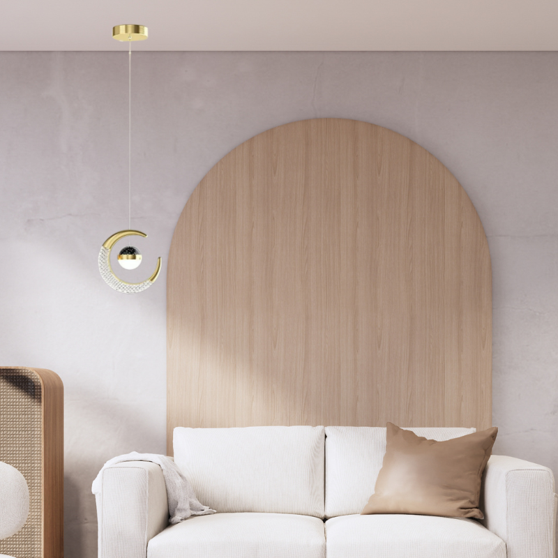 Arisha Modern LED Pendelleuchte Mond Stern Sternklar Gold Wohn/Schlafzimmer