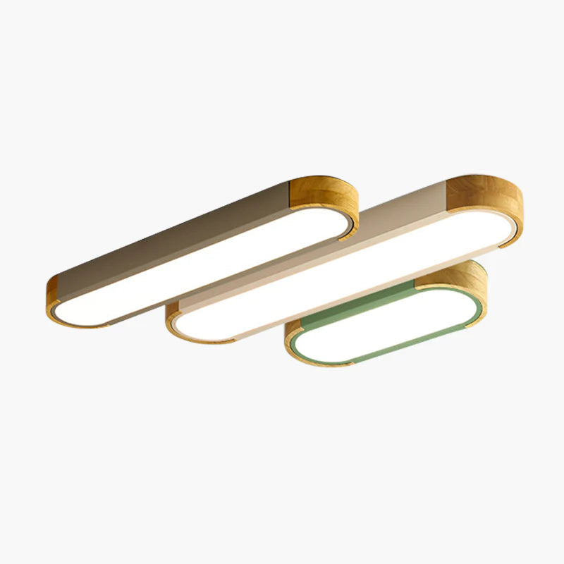 Arisha Modern LED Deckenleuchte, Ring, 3 Farben,Holz/Acryl, Wohnzimmer