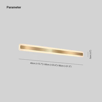 Arisha Moderne Rechteckige Spiegel Front Wandleuchte, Badezimmer