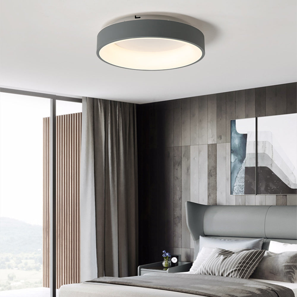 Arisha Deckenleuchte Weiß/Grau Modern LED Schlaf/Wohnzimmer Dimmbar