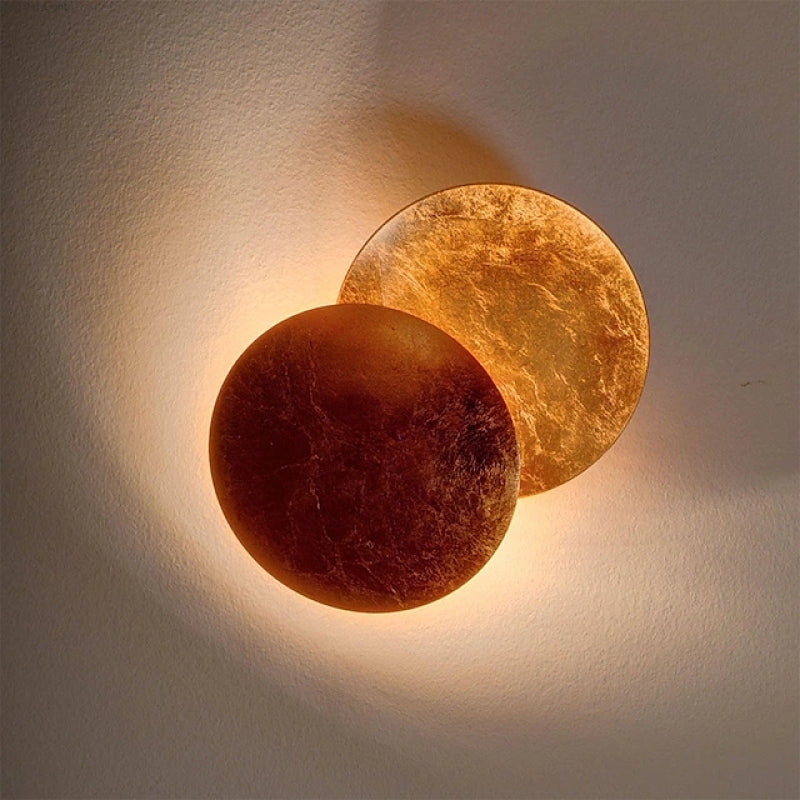 Aria Kreative Mond Eclipse Wandleuchte Gold/Roter Bronzer Wohnzimmer/Schlafzimmer