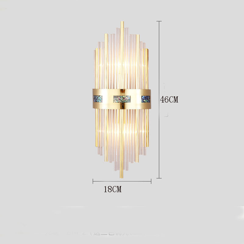 Kirsty LED Wandleuchte Gold, Wohnzimmer/Schlafzimmer,Metall/Acryl