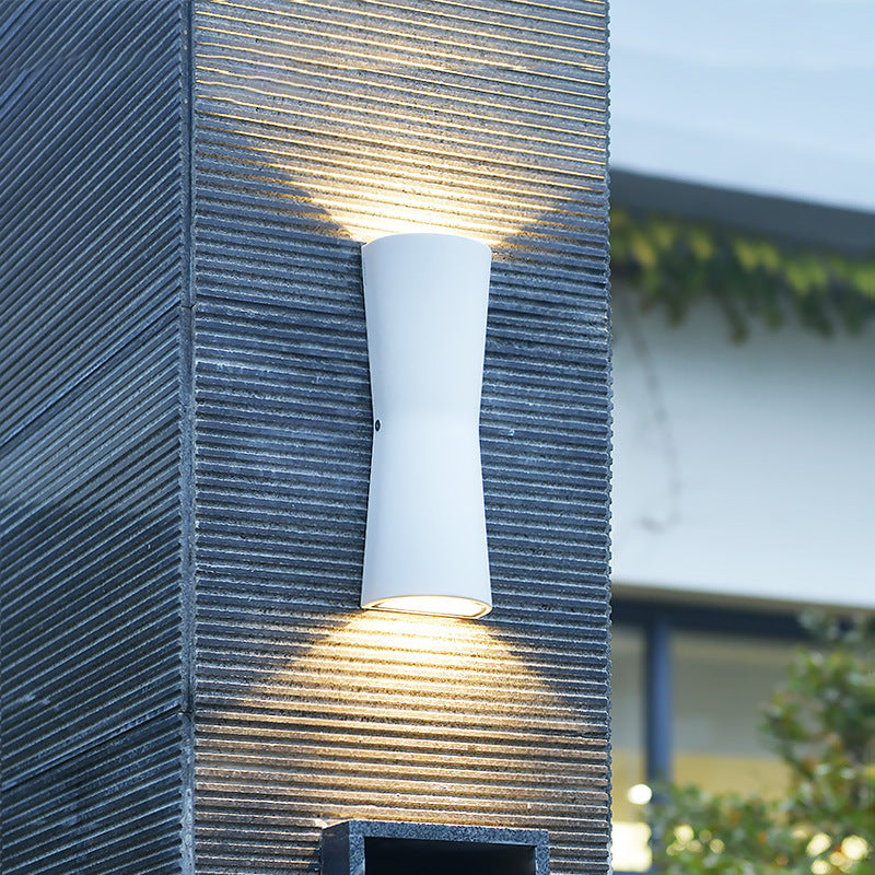 Ray Modern Zylinder LED Außenwandleuchte Metall Acryl Garten Flur Terrasse