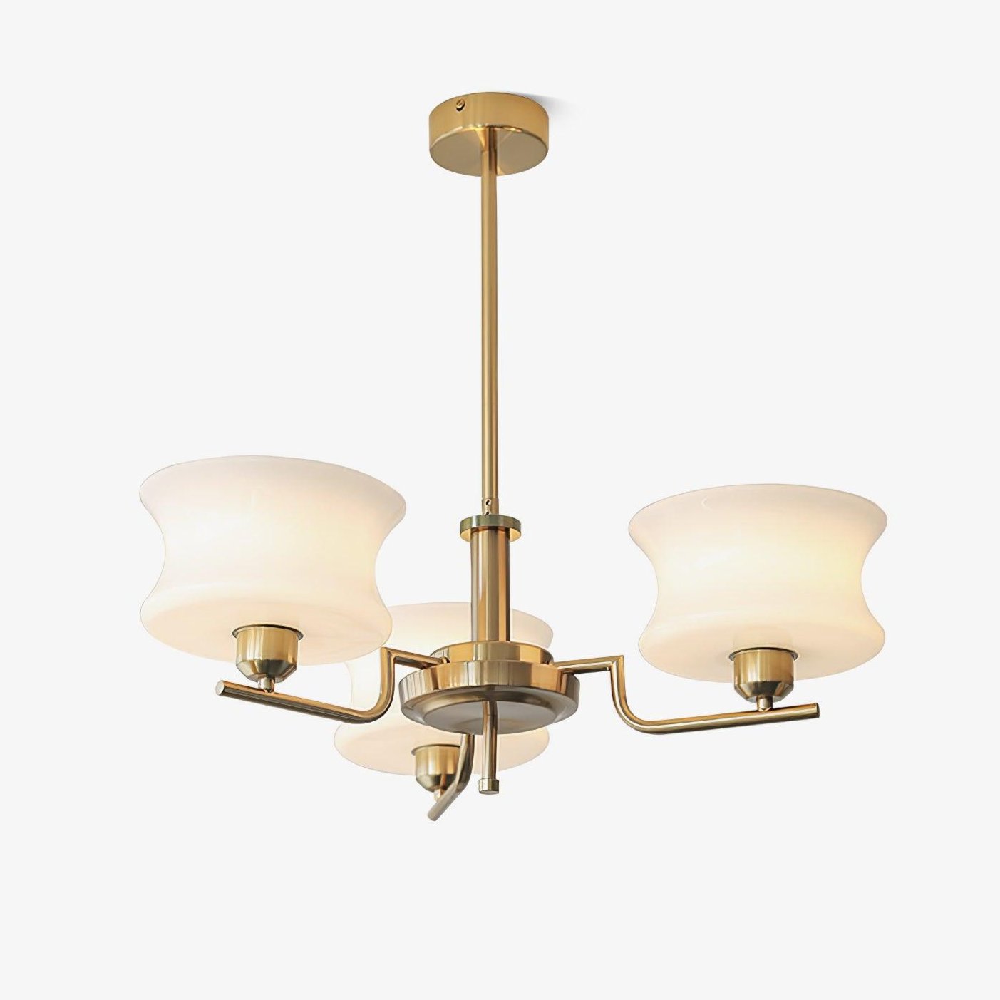 Lustra Kronleuchter Naturgold Vintage Glas-Letslighting