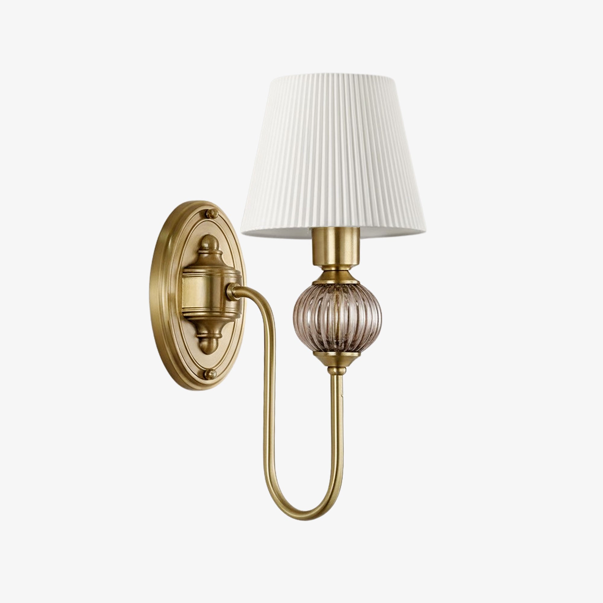 Rowanea Wandleuchte im modernen Landhausstil aus Keramik und Stoff für den Flur