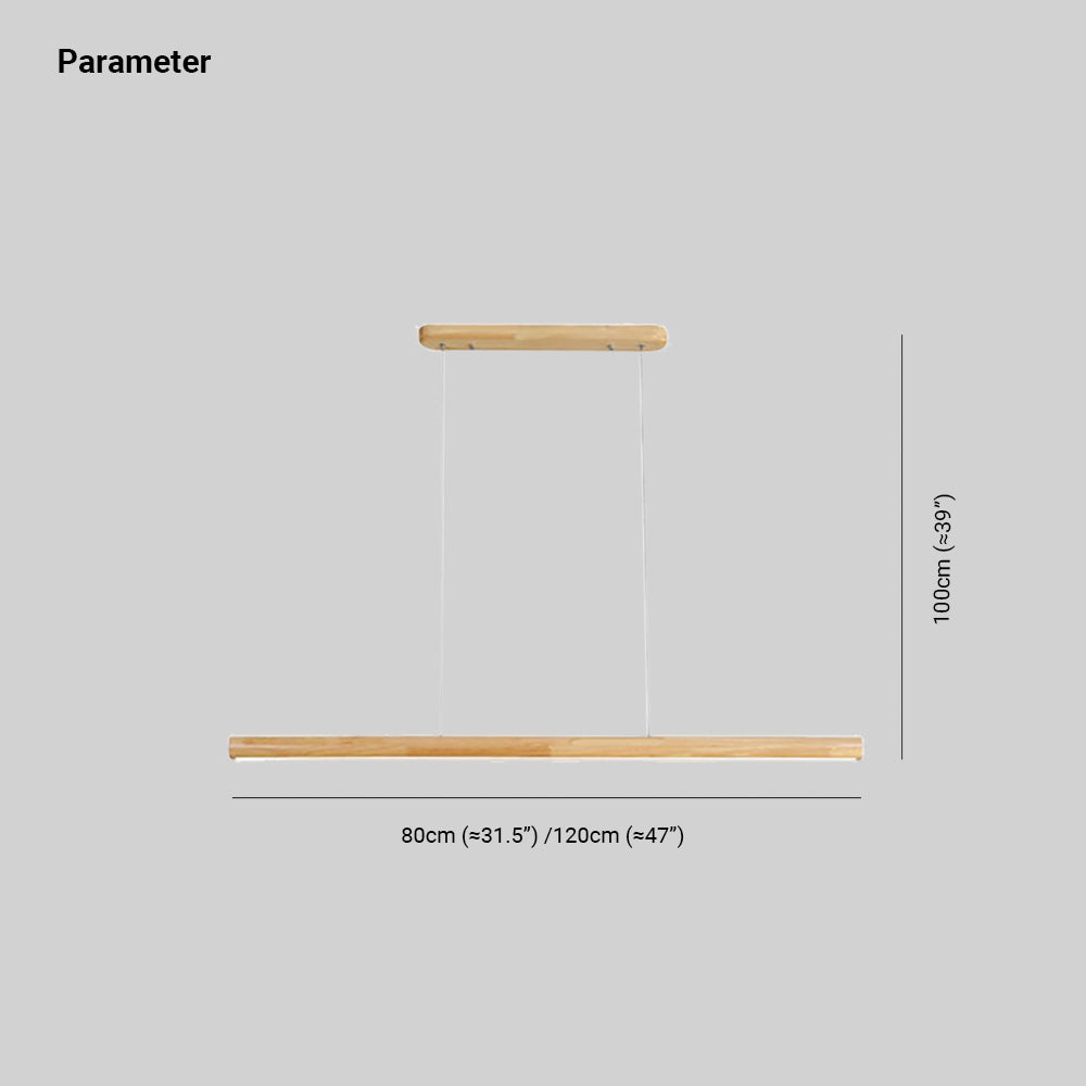 Xylo Designer Pendelleuchte in Stabform aus Holz