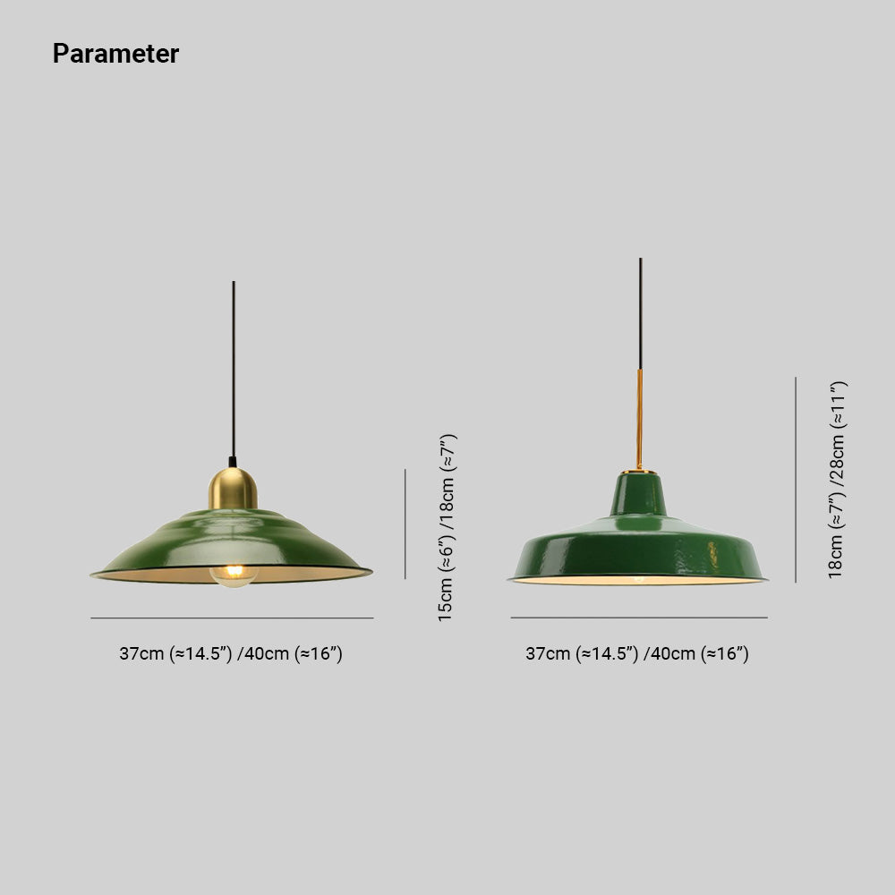 Cairns Modern Scheune&Kegel Pendelleuchte Grün Schlaf/Wohn/Esszimmer Metall ∅37/40CM