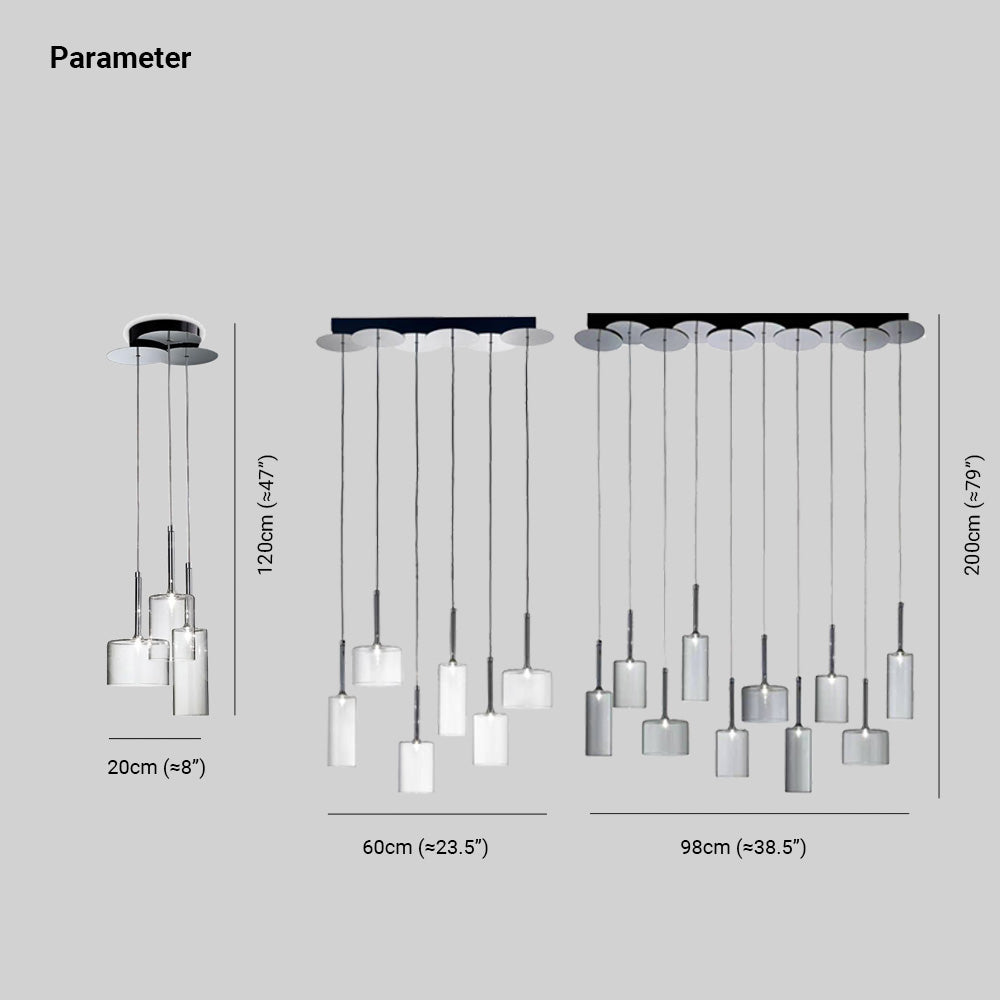 Kristy Modern LED Pendelleuchte Klar Wohn/Esszimmer Metall/Glas Cluster 3/6/10Flammig