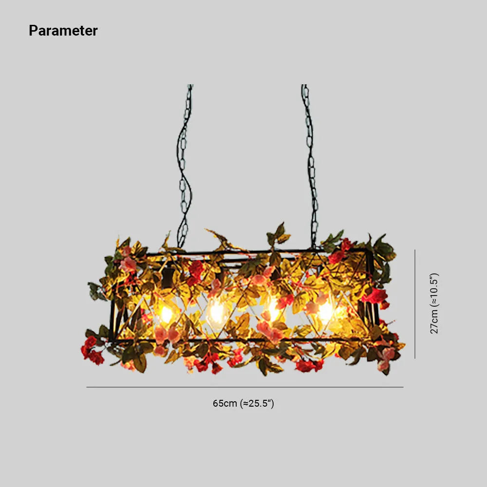 Ritta Pendelleuchte Pflanzen Rosa/Grün Esszimmer/Esstisch