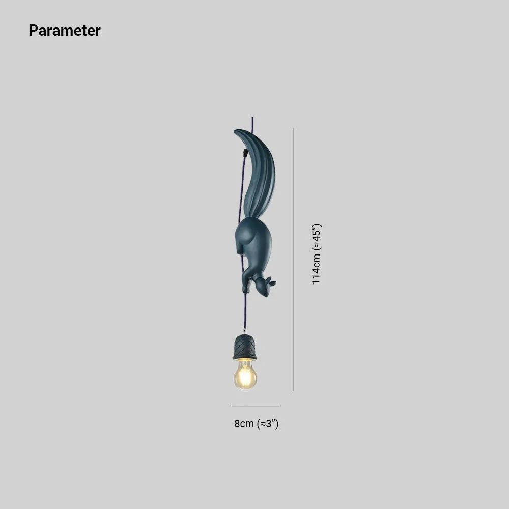 Valentina Pendelleuchte Eichhörnchen und Tannenzapfen, 4 Farben