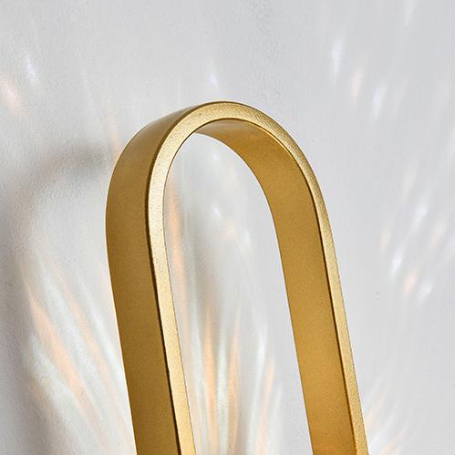 Valentina Moderne LED Wandleuchte Gold/Schwarz, Metall, Glas, Schlafzimmer/Wohnzimmer