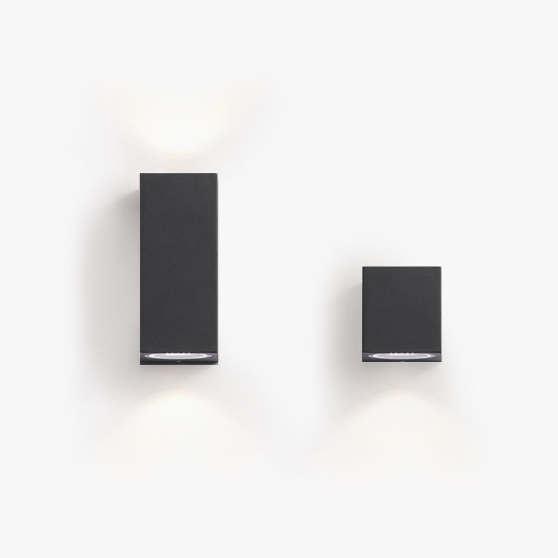 Ray Modern Rechteckige LED Außenwandleuchte Metall Glas Flur Garden