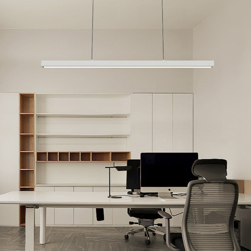 Arisha Pendelleuchte Linear Metall&Holz Modern LED Schwarz/Weiß Wohnzimmer