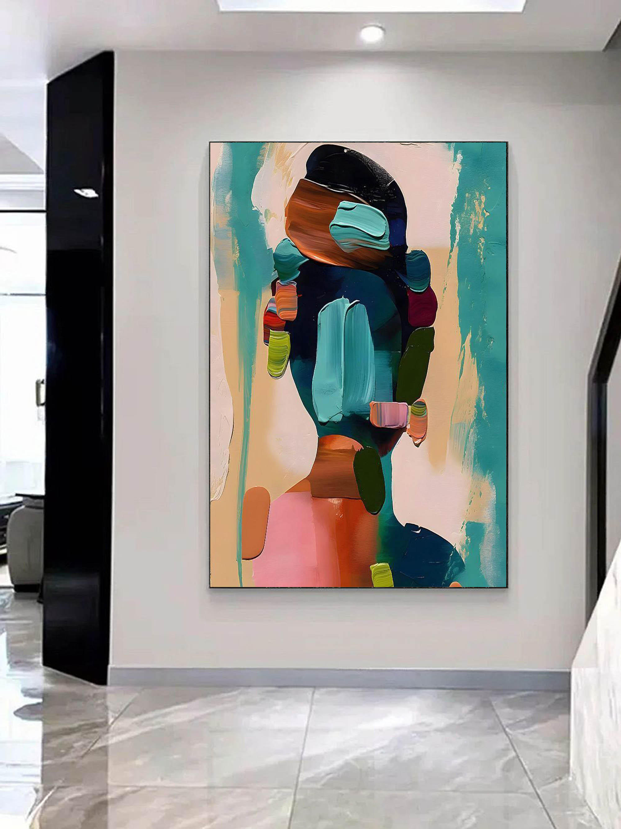 Diana Farbenfrohes Porträt Wandkunst Gemälde - Letslighting