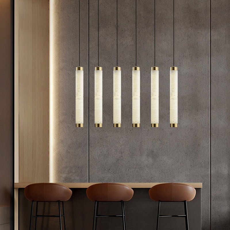 Lira Zylindrisch Alabaster Pendelleuchte-Letslighting