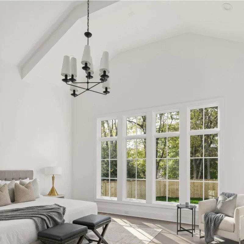 Silva Design LED Metall Kronleuchter für Wohnzimmer, Küche Schwarz