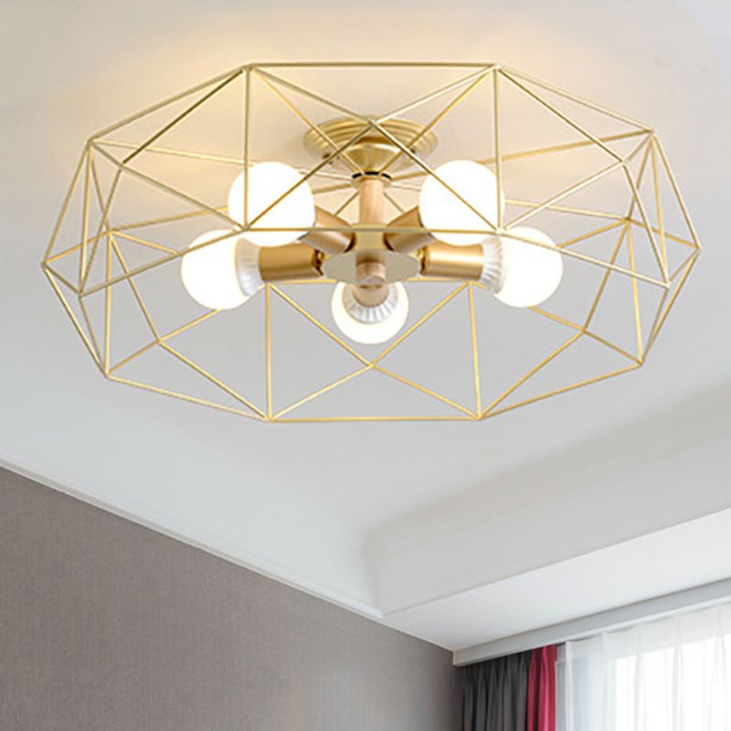 Kristy Modern LED Deckenleuchte Schwarz/Weiß/Gold Schlaf/Wohnzimmer Metall