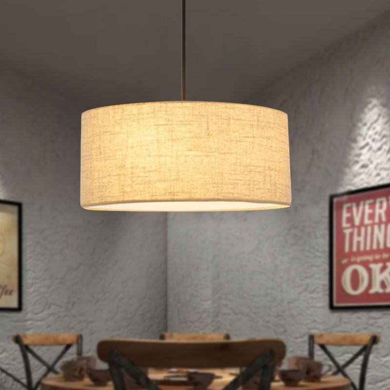 Ritta Modern LED Pendelleuchte Schwarz/Weiß/Beige/Flachsfarben Wohn/Ess/Schlafzimme Metall&Stoff-Letslighting