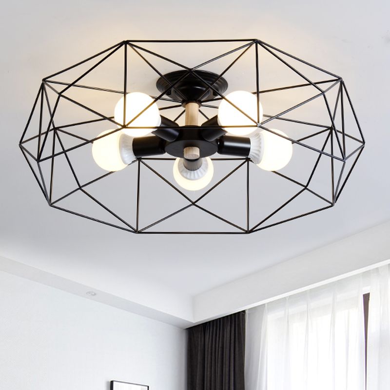 Kristy Modern LED Deckenleuchte Schwarz/Weiß/Gold Schlaf/Wohnzimmer Metall