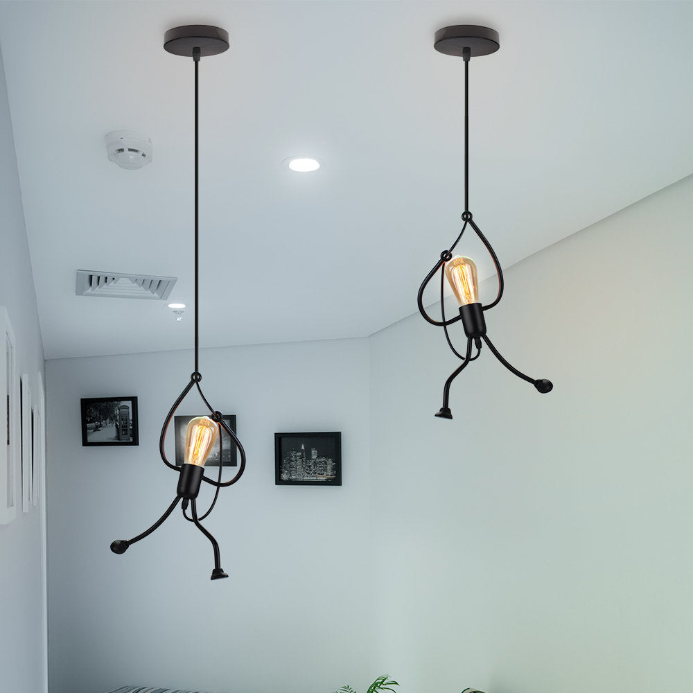 Silva Retro Modern LED Pendelleuchte Schwarz/Weiß, Esstisch