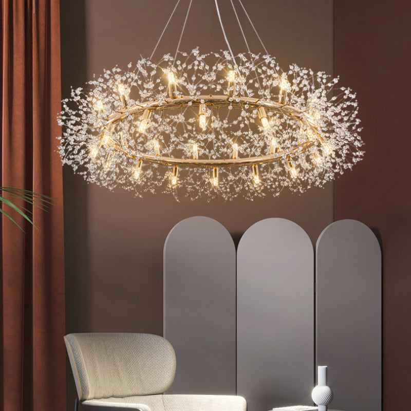 Kristy Pendelleuchte Löwenzahn LED aus goldfarbenem Modern für Schlafzimmer/Wohnzimmer