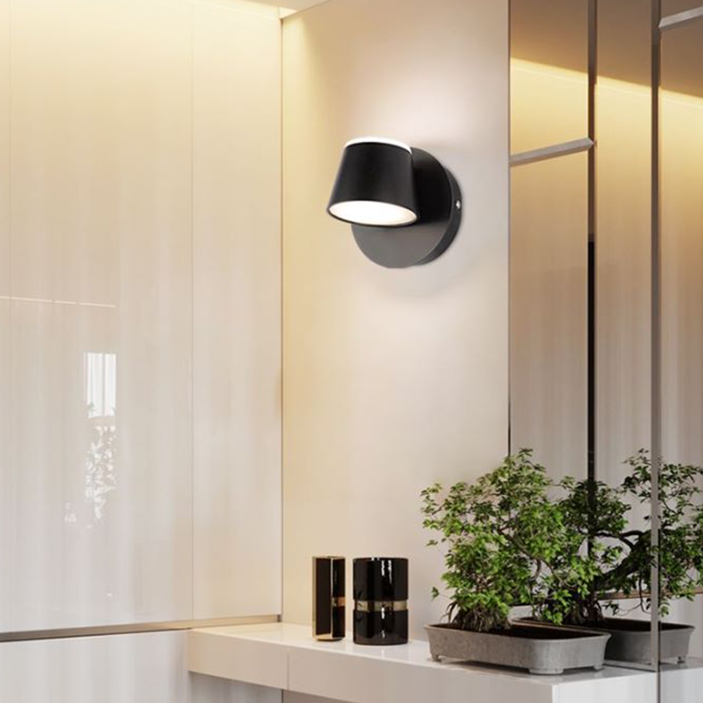 Kristy Modern LED Wandleuchte Schwarz Bad/Schlafzimmer Metall Acryl 1 /2/3-Licht