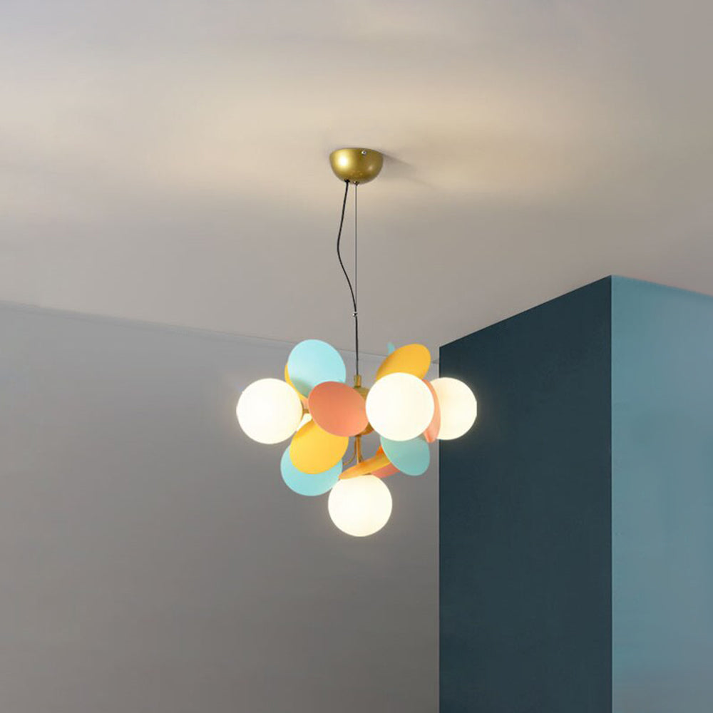Aria Modern Kronleuchter Weltkugel Kinderzimmer, Mehrfarbig, Metall-Letslighting