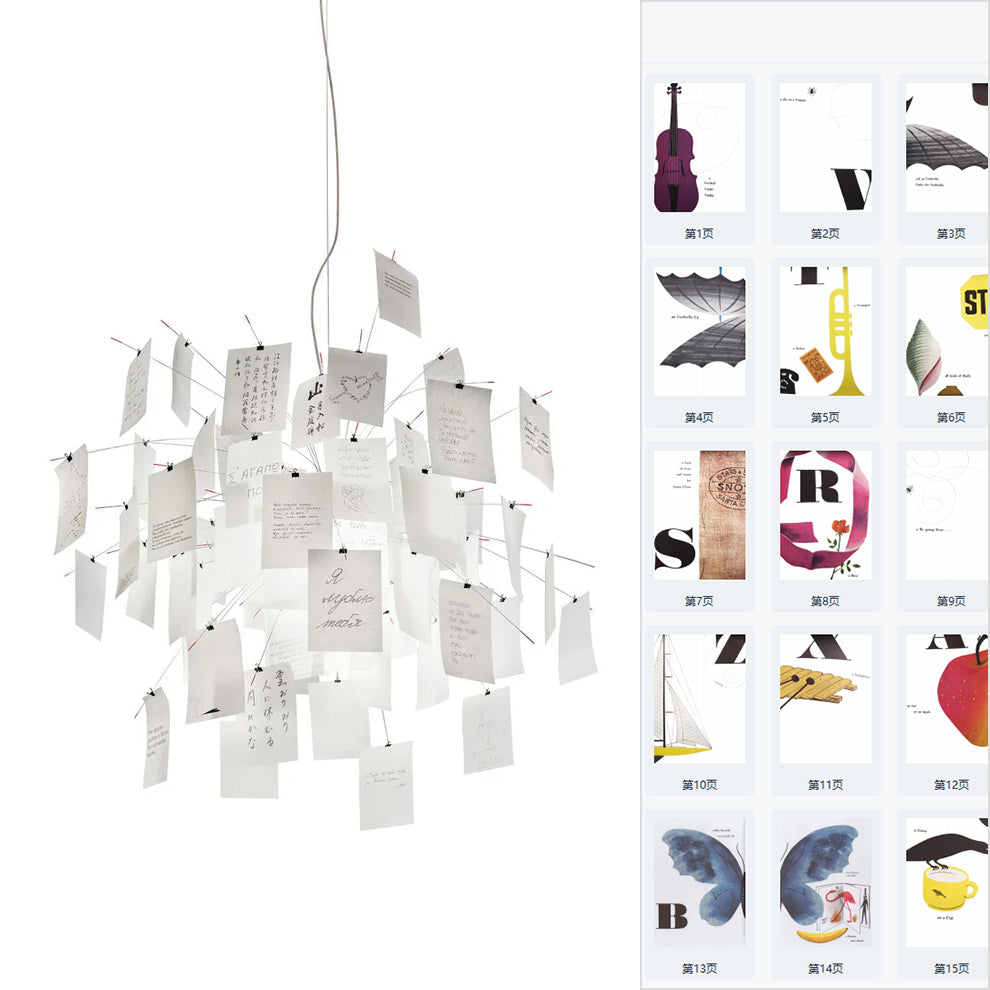 Ortheen Moderner Kronleuchter aus Papier-Letslighting