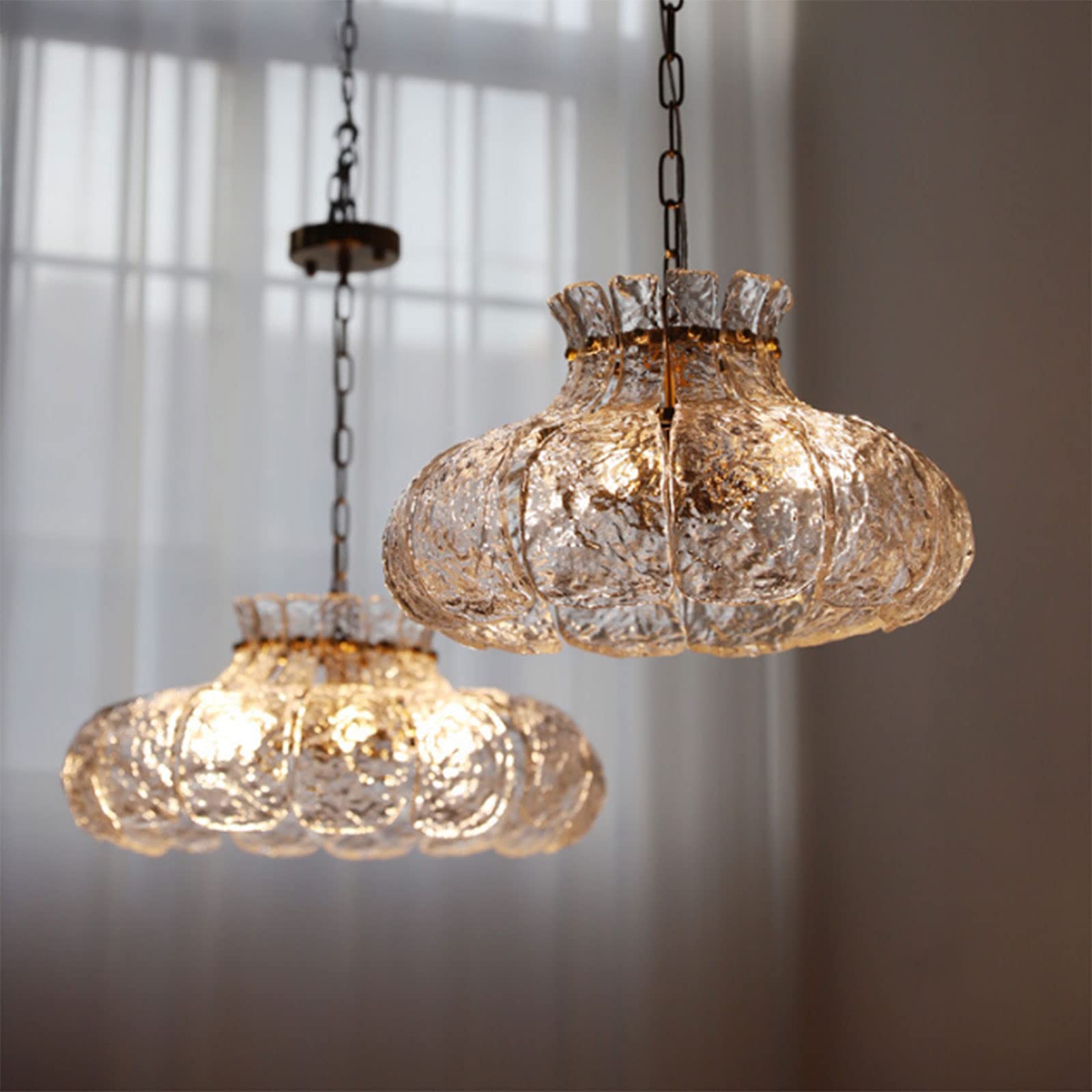 Arisha Modern Birne Form Kronleuchter Eis Schmelzen Glas Schlafzimmer