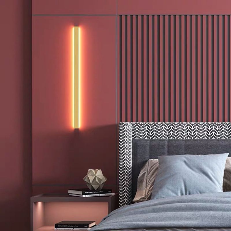 Arisha Minimalistisch Linear LED Wandleuchte Gold/Schwarz/Weiß Schlafzimmer