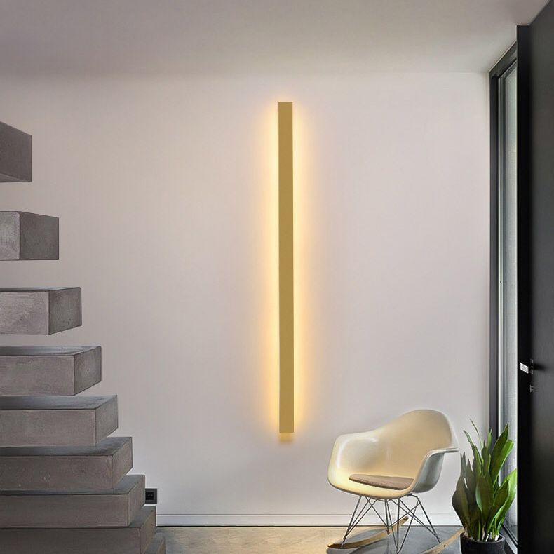 Arisha Minimalistisch Linear LED Wandleuchte Gold/Schwarz/Weiß Schlafzimmer