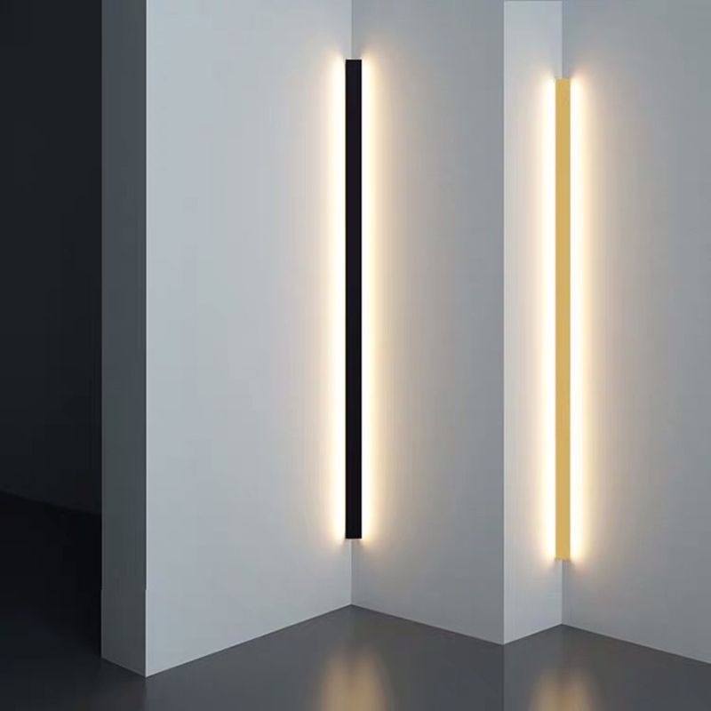 Arisha Minimalistisch Linear LED Wandleuchte Gold/Schwarz/Weiß Schlafzimmer