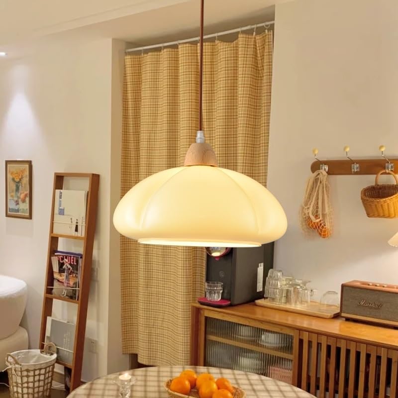Valentina Retro Kürbis Pendelleuchte Glas Ess/Schlafzimmer