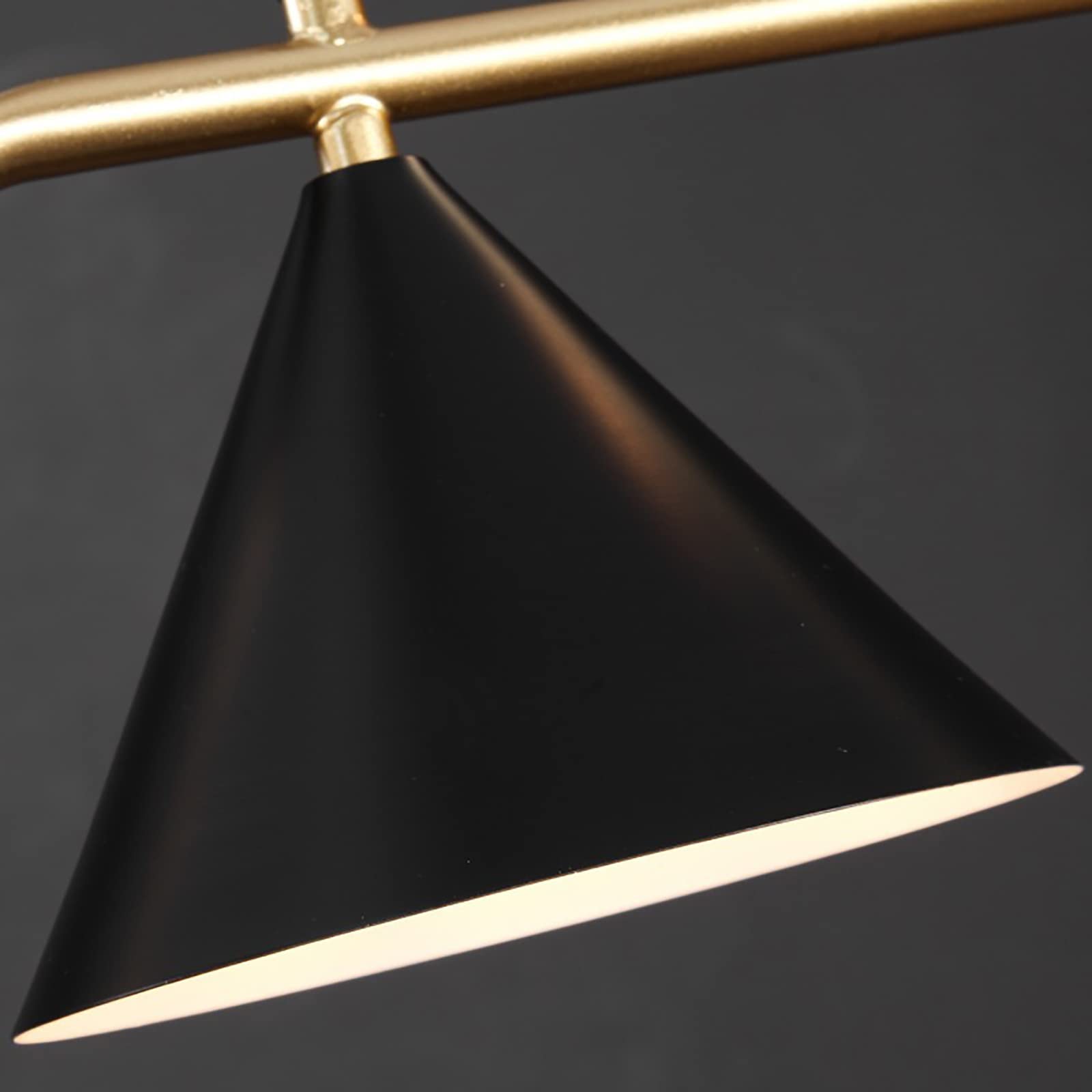 Arisha Moderne LED Pendelleuchte Schwarz/Gold Glas Wohnzimmer/Schlafzimmer