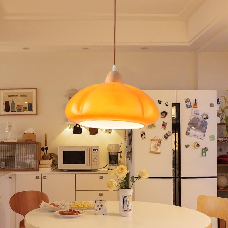 Valentina Retro Kürbis Pendelleuchte Glas Ess/Schlafzimmer
