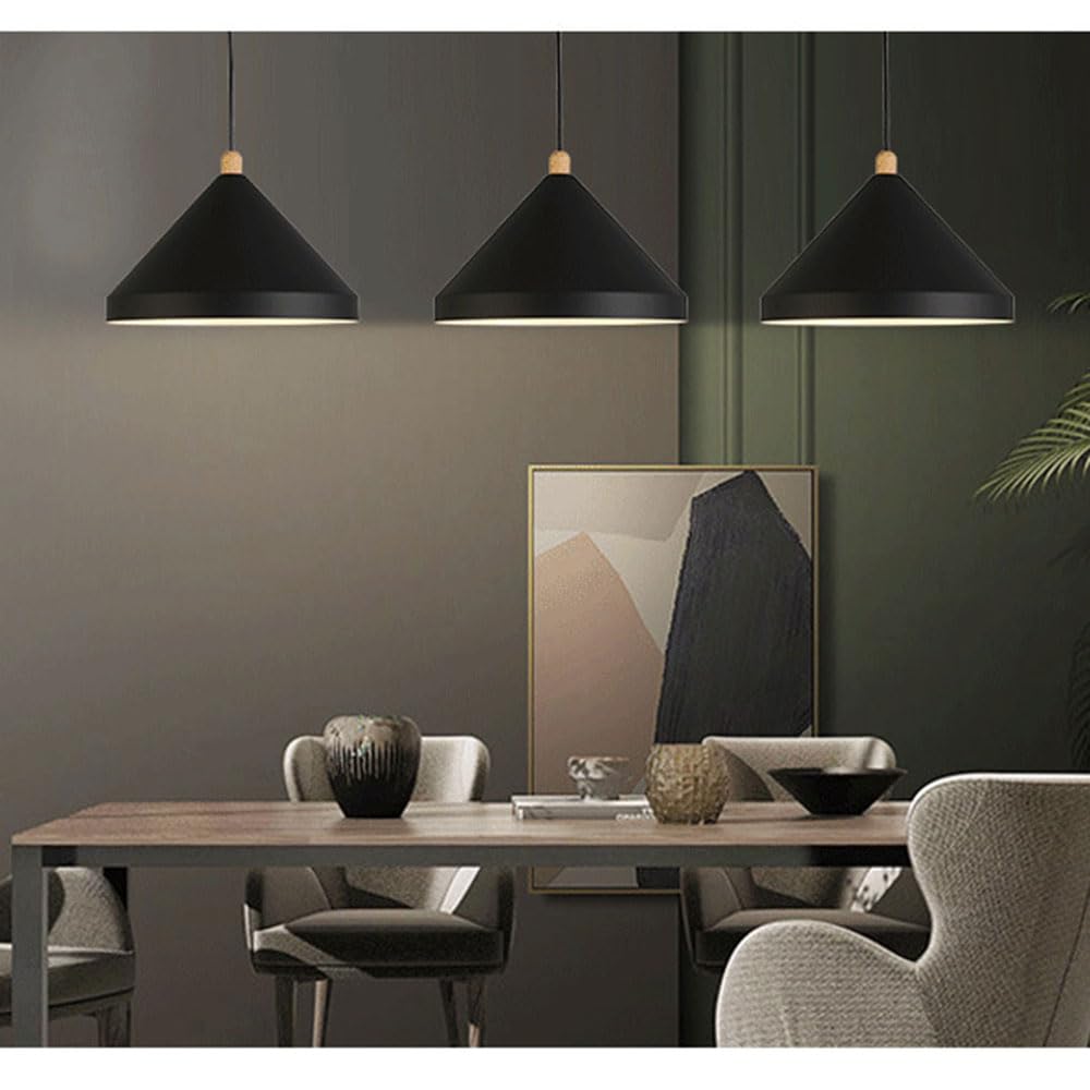 Valentina Industrial LED Pendelleuchte Schwarz/Weiß Metall Wohnzimmer