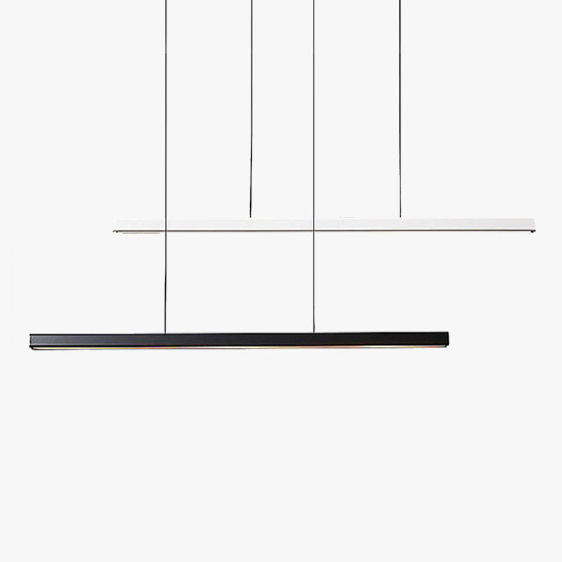 Arisha Pendelleuchte Linear Metall&Holz Modern LED Schwarz/Weiß Wohnzimmer