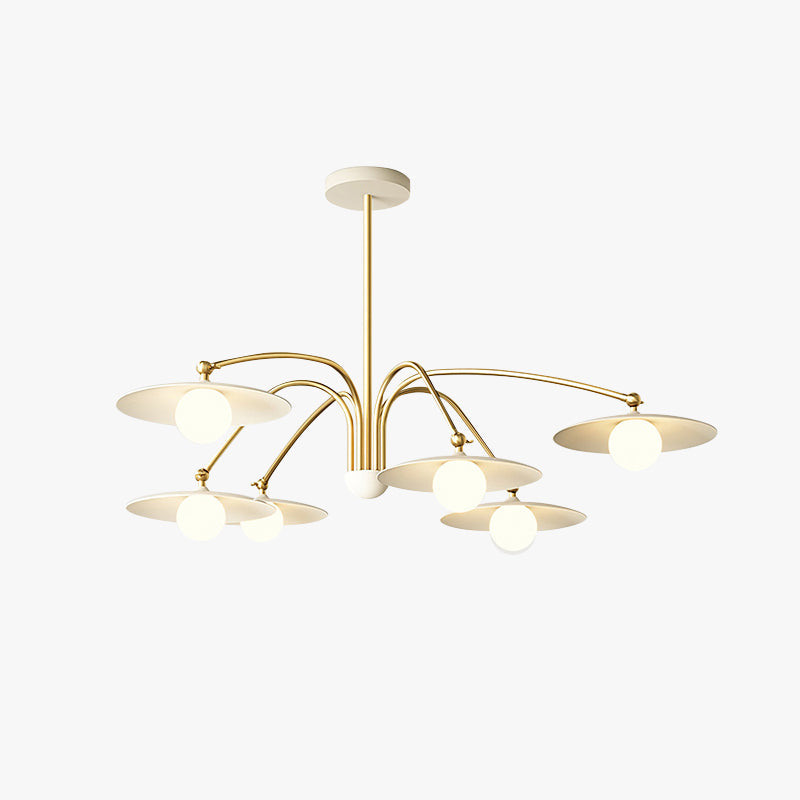 Cairns Modern LED Pendelleuchte Kegel Kugel Wohnzimmer, Gold, Metall Glas
