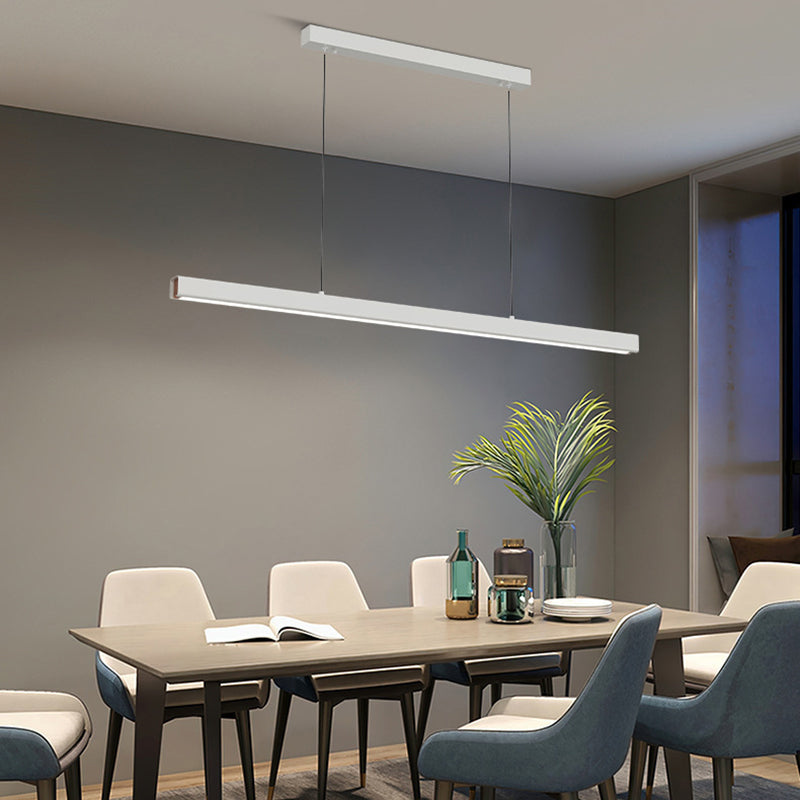 Arisha Pendelleuchte Linear Metall&Holz Modern LED Schwarz/Weiß Wohnzimmer
