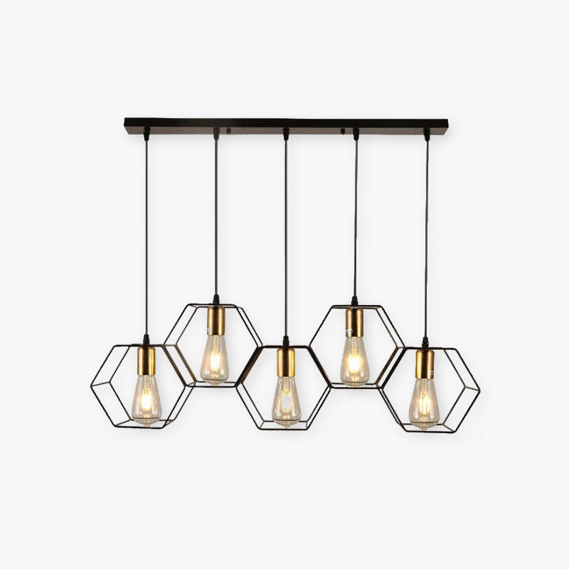 Arisha Modern Linear LED Pendelleuchte Schwarz Ess/Wohn/Schlafzimmer Metall