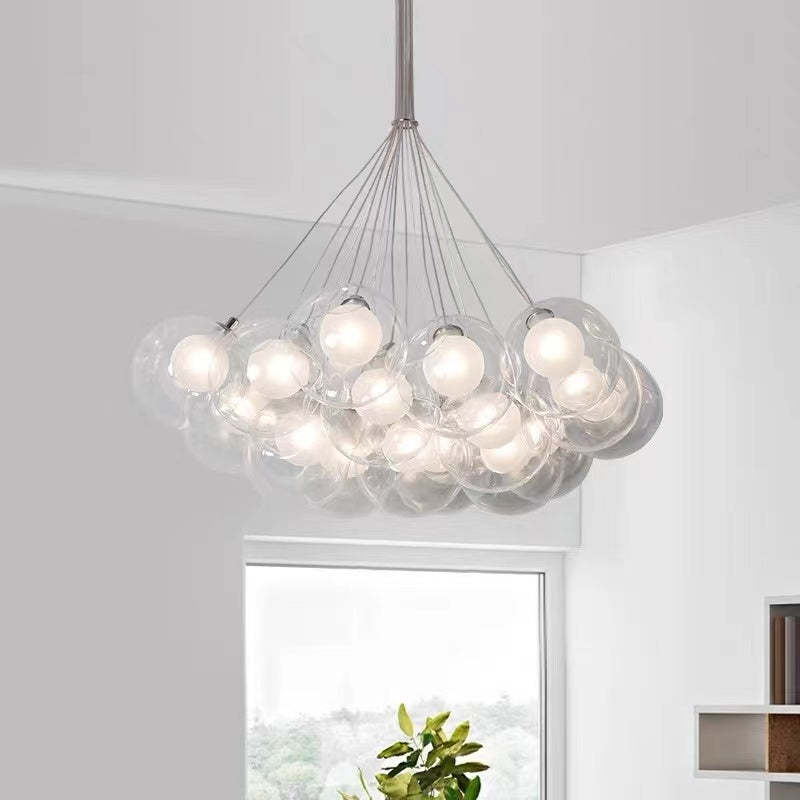 Valentina Modern GlaskugelLED Pendelleuchte Esstisch/Flar Metall Glas