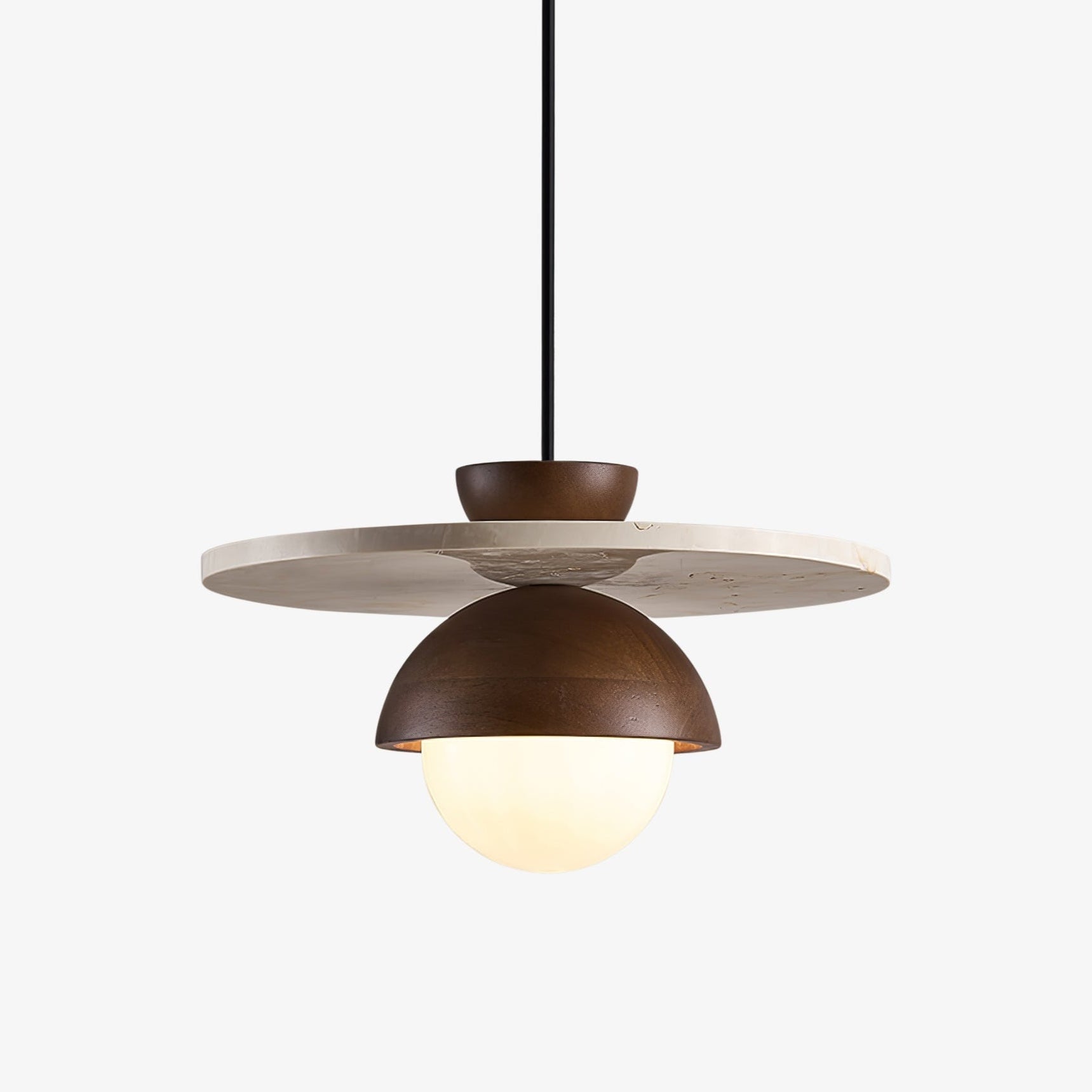 Vera Travertine Glass Pendant Light Design - Neutralighting